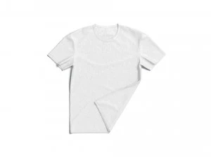 Flat Lay T-shirt fabric types - crimpled twisted and folded tshirt 3D Model