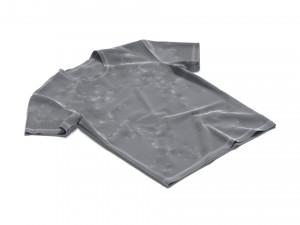 Flat Lay T-shirt fabric types - crimpled twisted and folded tshirt Modèle 3D