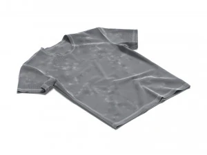 Flat Lay T-shirt fabric types - crimpled twisted and folded tshirt 3D Model