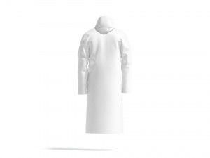 White Rain Coat - waterproof raincoat jacket Modèle 3D