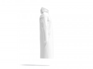 White Rain Coat - waterproof raincoat jacket Modèle 3D