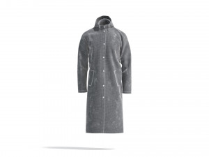 White Rain Coat - waterproof raincoat jacket Modèle 3D