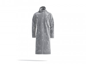 White Rain Coat - waterproof raincoat jacket Modèle 3D
