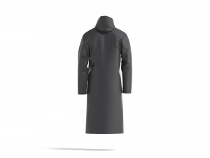 Black Rain Coat - waterproof raincoat jacket 3Dモデル