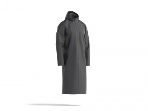 Black Rain Coat - waterproof raincoat jacket 3Dモデル