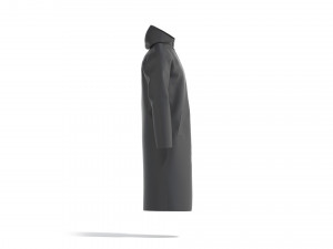 Black Rain Coat - waterproof raincoat jacket 3Dモデル