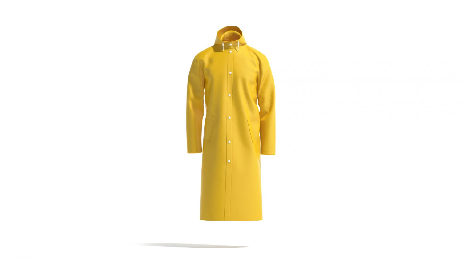 Yellow Rain Coat - waterproof raincoat jacket 3D Model .c4d .max .obj .3ds .fbx .stl .blend