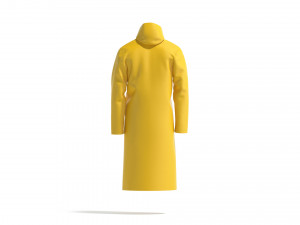 Yellow Rain Coat - waterproof raincoat jacket Modelo 3D