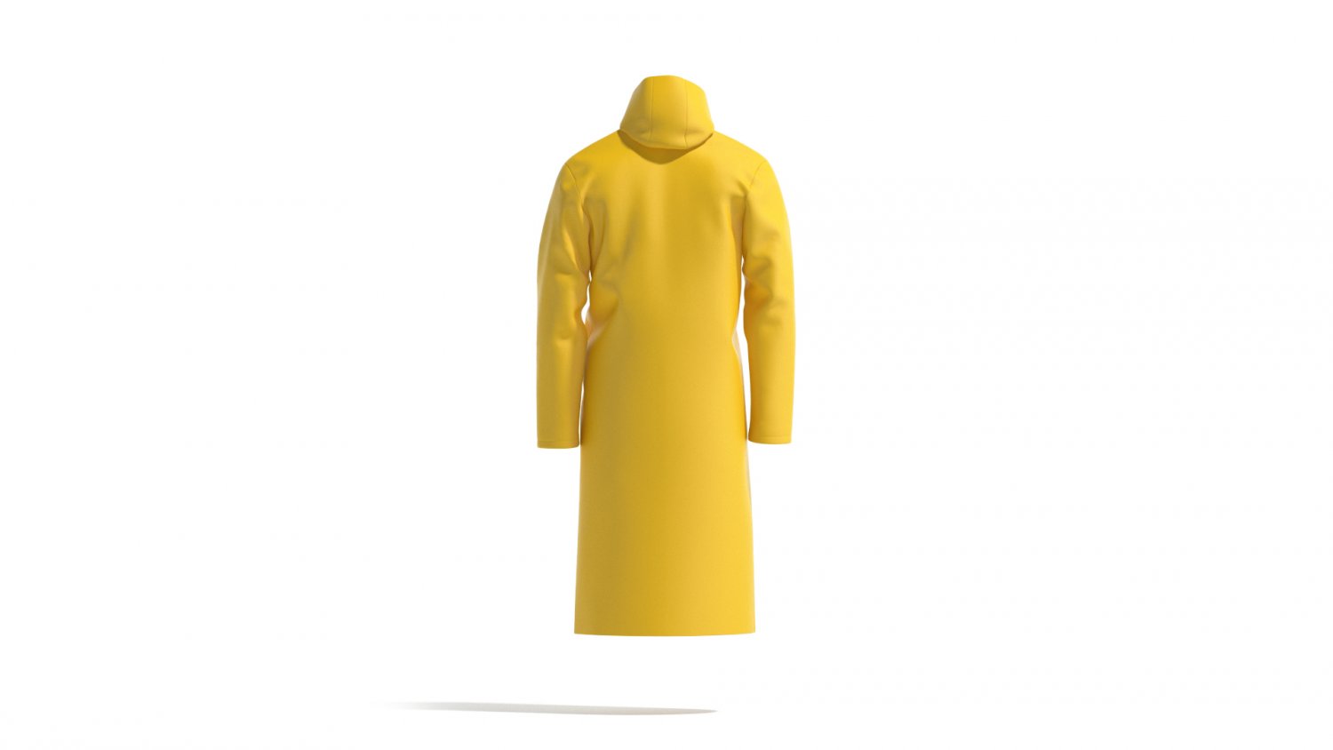 Yellow Rain Coat waterproof raincoat jacket 3D in