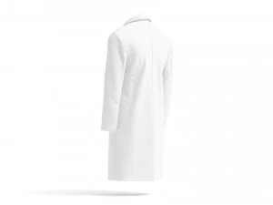 White Wool Coat - casual mens outercoat jacket 3D Model