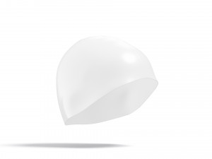 White Swim Cap Set - sports rubber swimming hat 3D 模型