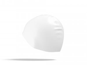 White Swim Cap Set - sports rubber swimming hat 3D 模型