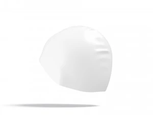 व्हाइट स्विम कैप सेट - स्पोर्ट्स रबर स्विमिंग टोपी 3D मॉडल
