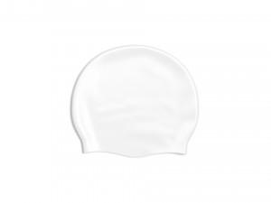 White Swim Cap Set - sports rubber swimming hat 3D 模型