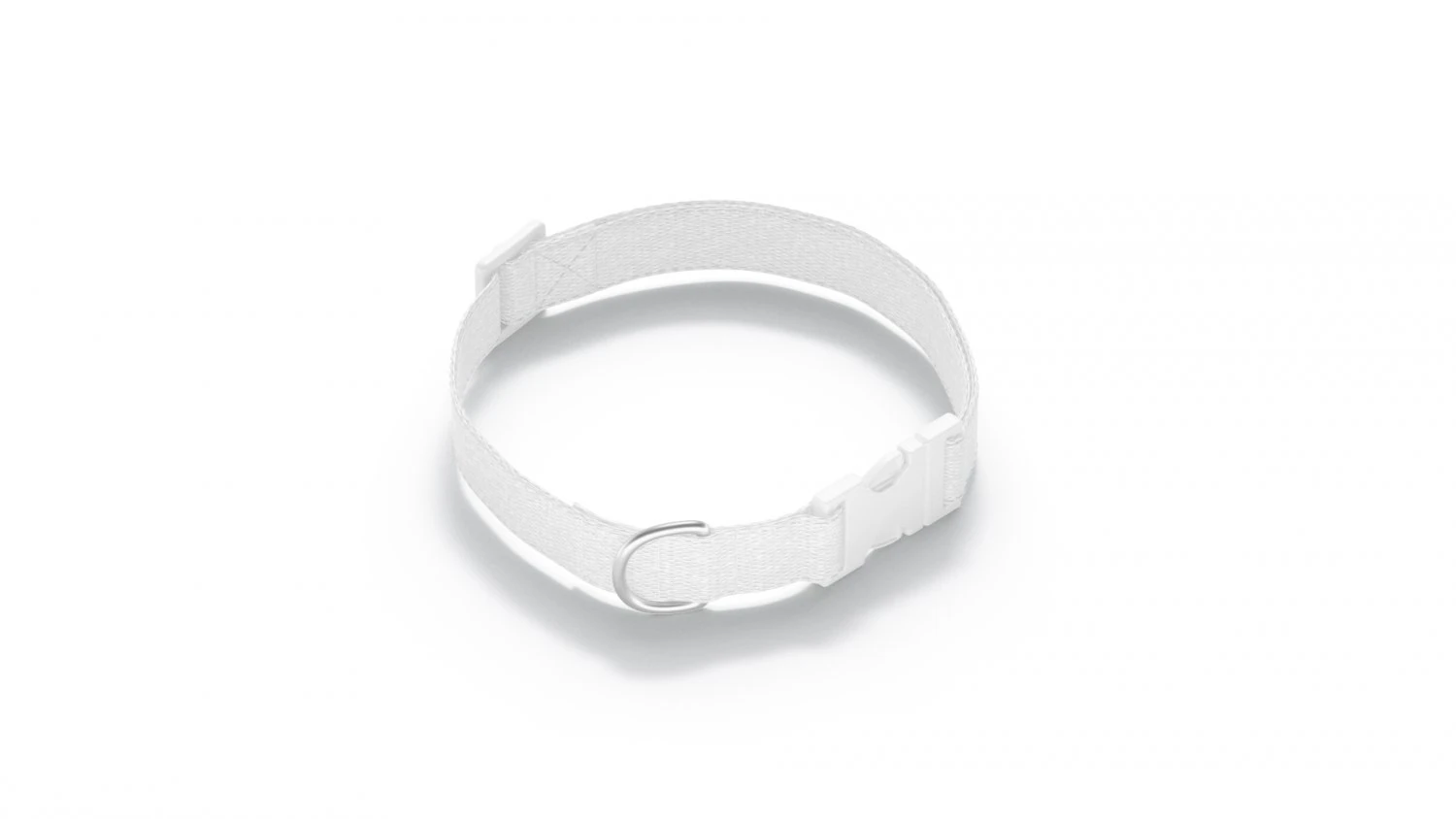 White Dog Collar - nylon pet leash 3D Model .c4d .max .obj .3ds .fbx .stl .blend 