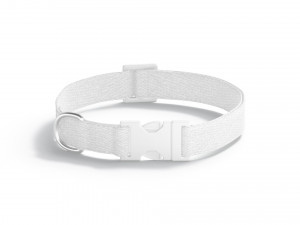White Dog Collar - nylon pet leash 3D Model