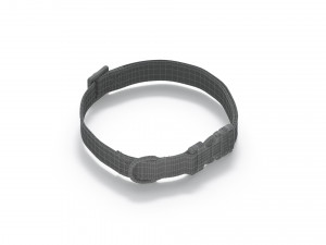 White Dog Collar - nylon pet leash 3D Model