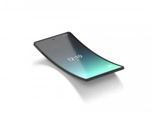 Animated Flexible Phone - arched smartphone with cyclic animation of display bending 3D Model