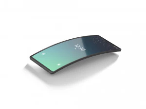 Animated Flexible Phone - arched smartphone with cyclic animation of display bending 3D Model