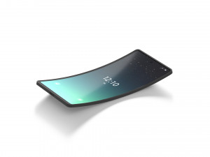 Animated Flexible Phone - arched smartphone with cyclic animation of display bending 3D Model