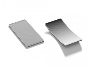 Animated Flexible Phone - arched smartphone with cyclic animation of display bending 3D Model