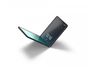Animated Flexible Phone - clamshell smartphone with cyclic animation of display folding 3D Model