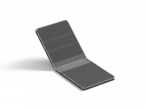 Animated Flexible Phone - clamshell smartphone with cyclic animation of display folding 3D Model