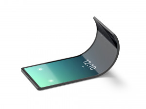 Animated Flexible Phone - twisted smartphone with cyclic animation of the display curling Modello 3D