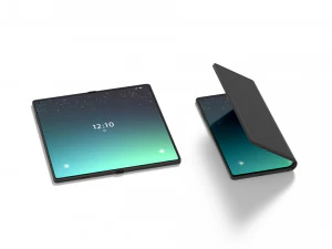 Animated Flexible Phone - смартфон-книжка з циклічною анімацією згортання дисплея 3D Модель