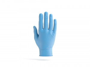 Blue Rubber Gloves 2 Types - disposable medicine nitrile protective glove 3D Model