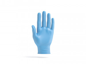 Blue Rubber Gloves 2 Types - disposable medicine nitrile protective glove 3D Model