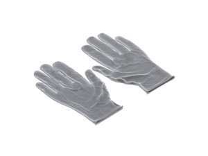 Blue Rubber Gloves 2 Types - disposable medicine nitrile protective glove 3D Model