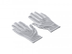 Blue Rubber Gloves 2 Types - disposable medicine nitrile protective glove 3D Model