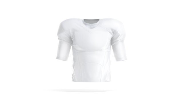 White American Football Jersey - protect quarterback player uniform Model 3D .c4d .max .obj .3ds .fbx .stl .blend 