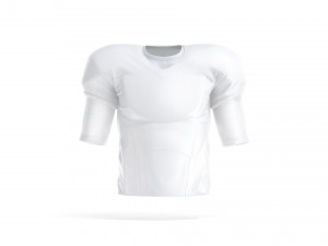 White American Football Jersey - protect quarterback player uniform 3D Модель