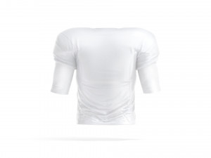 White American Football Jersey - protect quarterback player uniform Model 3D