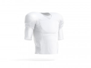 White American Football Jersey - protect quarterback player uniform Model 3D