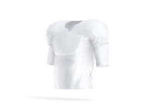 White American Football Jersey - protect quarterback player uniform Model 3D