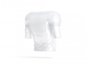 White American Football Jersey - protect quarterback player uniform Model 3D