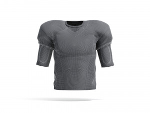 White American Football Jersey - protect quarterback player uniform Model 3D