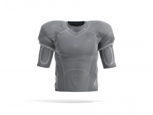 White American Football Jersey - protect quarterback player uniform Model 3D