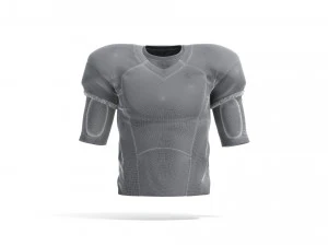 White American Football Jersey - protect quarterback player uniform 3D Model