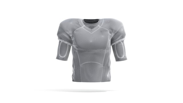 White American Football Jersey protect quarterback player uniform 3D in 3DExport