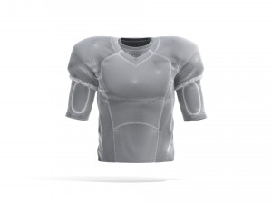 White American Football Jersey - protect quarterback player uniform Model 3D