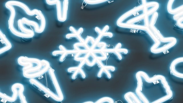 Blue neon special symbols - illuminated led decorative sign 3D-Modell .c4d .max .obj .3ds .fbx .stl .blend 