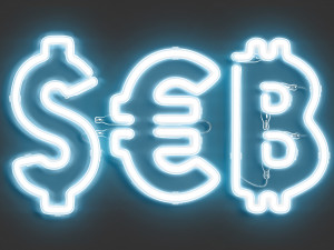 Blue neon special symbols - illuminated led decorative sign 3D-Modell