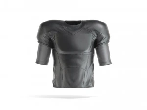 ブラックのアメリカン フットボール ジャージ - クォーターバック プレーヤーのユニフォームを保護します。 3Dモデル