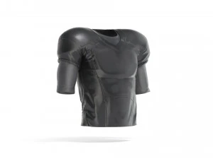 Black American Football Jersey - protect quarterback player uniform 3D Model