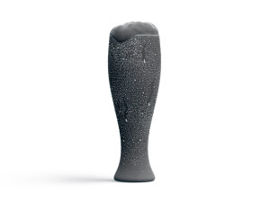 Beer Glass on dark background - drinking glas with drops Modelo 3D