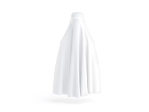 White Burqa - muslim traditional woman outer hijab Modello 3D